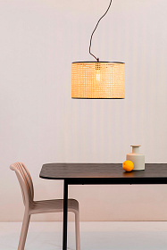 Подвесной светильник Mambo черный ротанг ø450