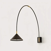 Настенный светильник Hinoo латунный/черный