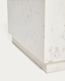 Журнальный столик Sorein из белого мрамора 50 x 50 см