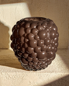 Ваза Mure из коричневого стекла, 30 см