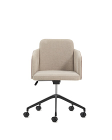 Офисный стул Madai из коричневого шенилла и ясеневого шпона