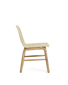 Уличный стул Alipa из массива акации и веревки цвета экрю