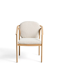 Уличный стул Sirte из алюминия с отделкой под дерево и веревкой цвета экрю