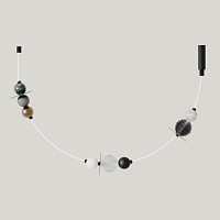 Горизонтальный подвесной светильник YMA с аксессуарами