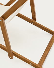 Adredna Детское складное кресло-шезлонг бежевого цвета из акации