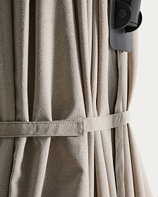 Бежевый консольный зонт Noli с графитовой алюминиевой конструкцией, 300 x 420 см