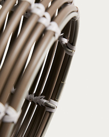 Уличный светильник Garoina солнечных батареях из искусственного ротанга зеленого цвета, 35 см