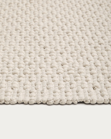 Ковер Mascarell из хлопка и полиэстера белого цвета 160 x 230 см