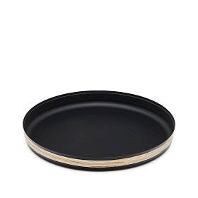 Shai Поднос из нержавеющей стали и ротанга 33 см