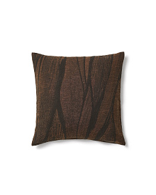 Чехол для подушки Frilo из коричневого хлопково-льняного жаккарда 50 x 50 см
