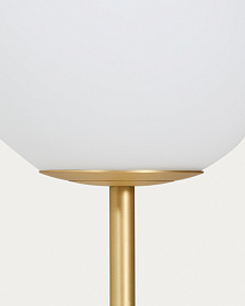 Торшер Brisia из металла в латунной отделке со стеклянным плафоном Ø25  см