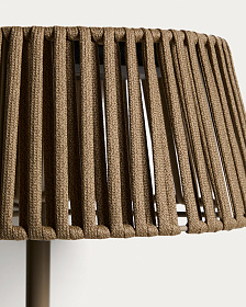 Уличный торшер Aldet на солнечных батареях бежевый, диаметр 46 см