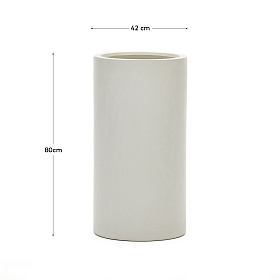 Aiguablava Кашпо из белого цемента Ø 42 см