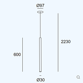 Подвесной светильник Stylus Recessed 600mm 00-A018-05-05