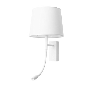 Настенный светильник с ридером IP20 JANET LED E27 18.4 LED White 184