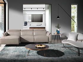 Круглый журнальный столик из стали и керамики CT1015-1AA /2069