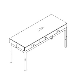 Письменный стол CALPE матовый лак RAL9002, шпон ореха