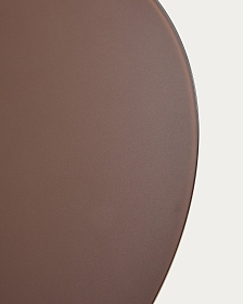 Уличный стол Erice из алюминия и закаленного стекла коричневого цвета, 120 см