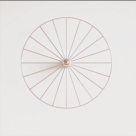 Бра Wheel 60 cm хром + цоколь 15 cm хром