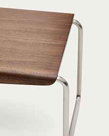 Скамья Tarsel из 100% орехового шпона с конструкцией из матовой стали