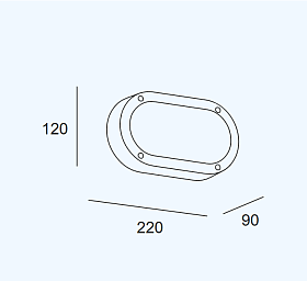 Уличный настенный светильник Basic Oval E27 15W IP66 Темно-серый