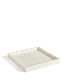 Поднос Serela из белого мрамора 35 x 35 см