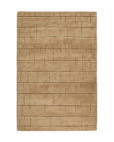 Ковер Helun из коричневой шерсти с рисунком, 200 x 300 см