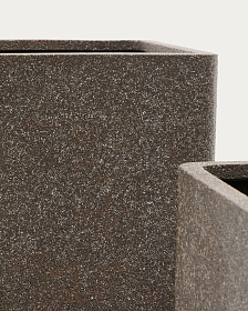 Набор из 2 высоких кашпо Minoa коричневого цвета из песчаника 44 x 44 см