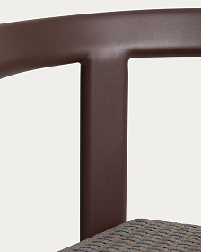 Уличный барный стул Erice из алюминия и веревки коричневого цвета, 75 см