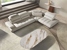 Консоль 3284 из керамики в мраморной отделке и ореха