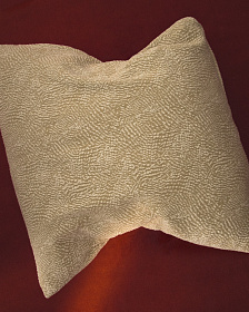 Чехол на подушку Junie из бежевого хлопкового жаккарда 50 x 50 с