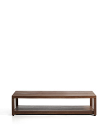 Журнальный столик Norani из массива акации с шпоном акации, 150 x 70 см