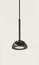 Подвесной светильник Dussa черный металл, черный мрамор