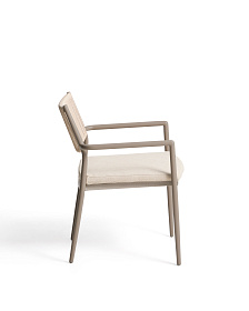 Уличный стул Argasi из алюминия цвета экрю и веревки