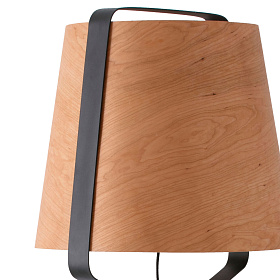 Торшер Stood дерево/черный