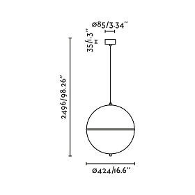DOME M Подвесной светильник  черный 1XE27
