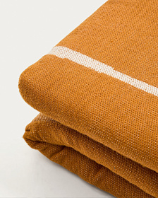 Подушка для шезлонга Daila оранжевого цвета из 100% ПЭТ с рисунком икат, 50 x 175 см