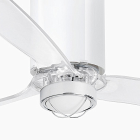Потолочный вентилятор Mini Tube Fan LED белый/прозрачный 128 см