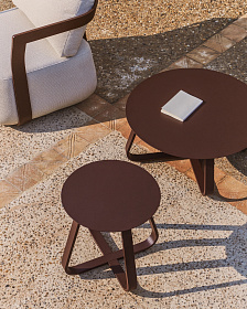 Уличный столик Tamaris из алюминия коричневого цвета Ø48 см