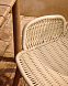 Уличный стул Alipa из акации и веревки цвета экрю