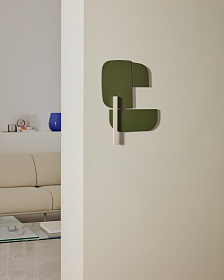 Настенная панель Danei бело-зеленая 65 x 60 см