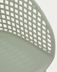 Уличный стул Tenaro из зеленого пластикаи стали