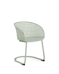 Уличный стул Tenaro из зеленого пластикаи стали