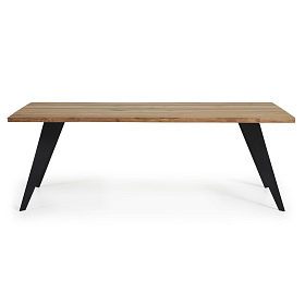 Стол Nack 180x100 черный, натуральный дуб
