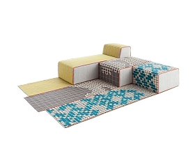 Ковер Bandas Alfombras бирюзовый 180