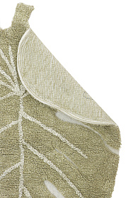 Стираемый ковер MINI Монстера Оливковый 75*100