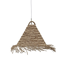 Абажур Fonteta из натурального волокна с натуральной отделкой, 40 см