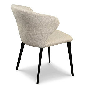 Стул MIRAMAR черный матовый лак, ткань 82