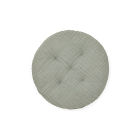 Подушка для стула Laily из зеленого хлопка диаметр 30 см