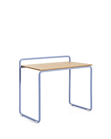 Tinn Письменный стол из ясеневого шпона с синей металлической конструкцией, 75 x 45,5